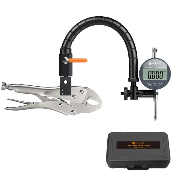 Neoteck Disc Brake Rotor Gauge Dial Indicator 1"/0.0005" Digital Runout Gauge Set Ball Joint Runout Set with 360° Flexible Arm Tight Grip Locking