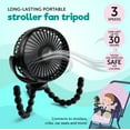 thumbnail image 4 of Hoovy Portable & Rechargeable Stroller Fan with Flexible Tripod Legs, Black, 4 of 16