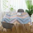 thumbnail image 3 of Yayeee Tablecloths 60" x 90" Rectangle Wrinkle Resistant Party Table Cover, Purple Geometric, 3 of 8