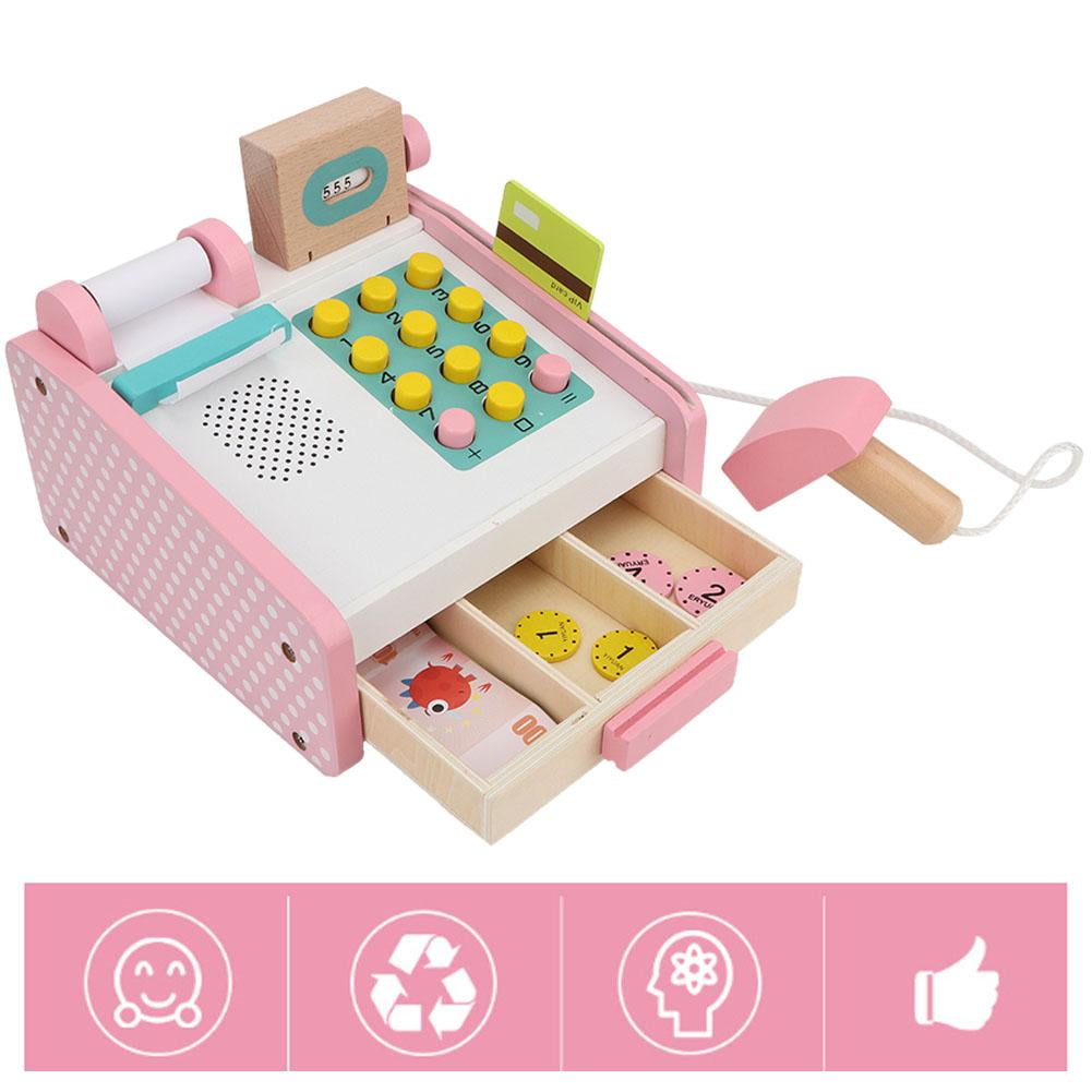 Kritne Cash Register Model Toy, Children Cash Register,Wooden