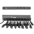 thumbnail image 1 of Tecmojo 1U Rack Mount 19 Outlet PDU Power Distribution Unit Power Strip Circuit Breaker fits 19-inch AV/Network/Server Cabinet/Closet/Enclosure, 1 of 6