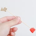 thumbnail image 4 of Weiweiguan 100pcs Christmas Adorable Elk Bamboo Sticks Disposable Fruit Stick Cocktail Pick, 4 of 7