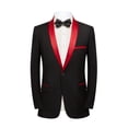 thumbnail image 4 of Beauty Emily Mens 3-Piece Suit Notched Lapel One Button Slim Fit Formal Jacket Vest Pants Set, 4 of 5