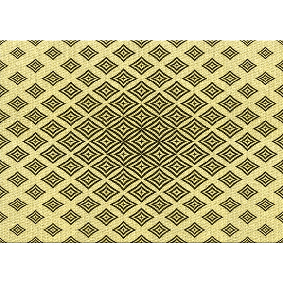 Ahgly Company Indoor Rectangle Patterned Oak Brown Area Rugs, 7' x 10'