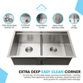 thumbnail image 4 of KBFmore 32 inch Stainless Steel Undermount Workstation Kitchen Sink with 7 Pieces Sink Accessories, 4 of 11