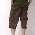 thumbnail image 7 of Tdoqot Mens Cargo Shorts Below the Knee- Casual Midweight Relaxed Fit Wide Leg 100% Cotton Shorts Coffee Size 34, 7 of 7