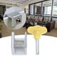 thumbnail image 5 of Juego de 10 cerraduras de aluminio para puertas y ventanas corredizas, cerradura de seguridad para ventanas corredizas, tope de cerradura de seguridad deslizante de aleación de aluminio con llaves Ecomeon  no, 5 of 6