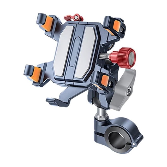 Universal Motorcycle Phone Mount, Shake-Proof Navigation Holder with 360 Rotation & Wireless Charging Capability for Bicycles, Scooters, and Electric Vehicles