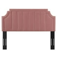 thumbnail image 3 of Modway Alyona Channel Tufted Performance Velvet Twin Headboard in Dusty Rose, 3 of 6