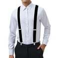 thumbnail image 4 of Mens X-Back Suspenders Elastic Adjustable with 4 Heavy-Duty Clips for Big & Tall Gentlemen, 4 of 8
