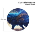 thumbnail image 2 of Picia Moonlit Blue Wolf Printed Leather Coasters for Drinks, 4" Drink Coasters Set of 4 for Tabletop Protection, Handmade Luxurious Home Décor and Housewarming Gift -Round Shape, 2 of 6