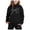 Black, variant on Outfits for Girls Bowknot Print Hooded Long Sleeve Pocket Hoodie And Cuffed Trousers 2 Piece Daily Wear Girls' Clothing Sets 2 Years-3 Years