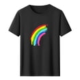 thumbnail image 2 of Frostluinai Rainbow Shirts for Men Short Sleeve Crew Neck Pride T Shirts LGBTQ Funny Graphic Tees Casual Party Tshirts, 2 of 4