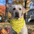 thumbnail image 2 of Dog Bandana 1 Pack,Yellow Lemon Slices Yellow Pattern Bandanas for Dogs,Cat Bandana,Small/ Large Dog Bandana 2 Size,Dog Bandanas, 2 of 6