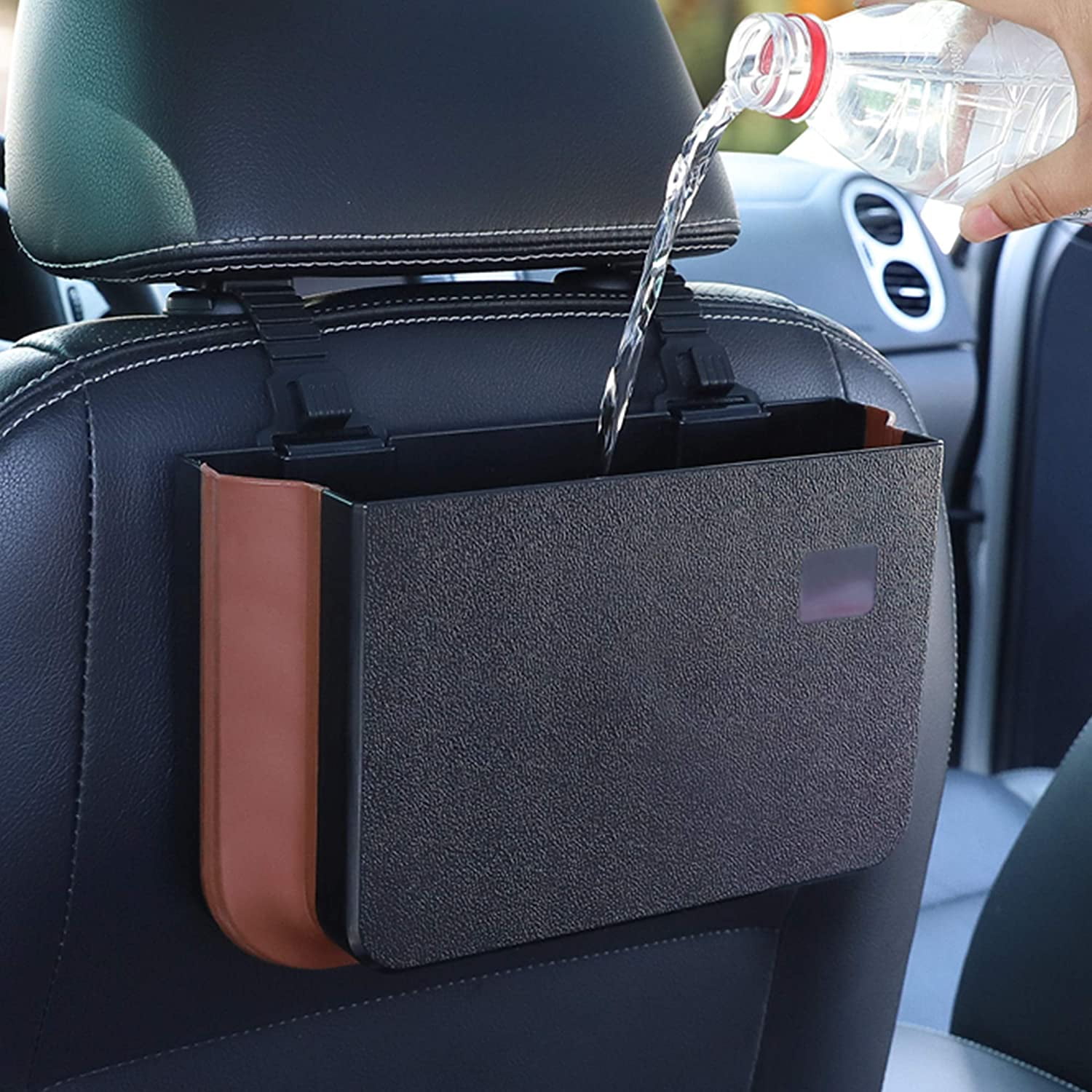 Auto Car Trash Bag Litter LeakProof Bin Wastebasket Holder Container Storage Box 