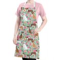 thumbnail image 5 of Cute Boxer Dog and Flowers Florals Apron-Garden Aprons for Women with Pockets-Cotton Linen Waterproof Kitchen Cooking Gardening Aprons Adjustable for Kitchen,Cooking,BBQ and Salon 33x27 Inch, 5 of 7