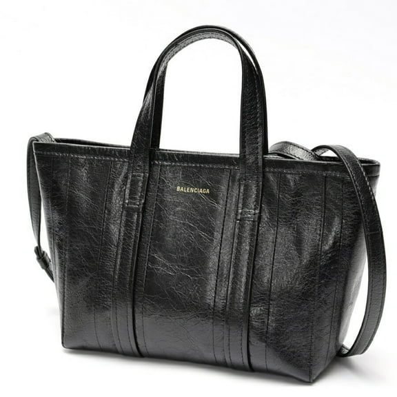 Pre-Owned Balenciaga BALENCIAGA Barbes Small Tote Bag 671404 Leather Black S-158876