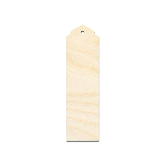 Unfinished Wood Curved And Pointed Bookmark Shape | DIY Craft Cutout 12" / 1/8"