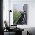 thumbnail image 3 of Gustave Caillebotte Balcony, Boulevard Haussmann Picture Print Wall Art Poster Painting Canvas Posters Artworks Gift Room Aesthetic 16x24inch(40x60cm), 3 of 6