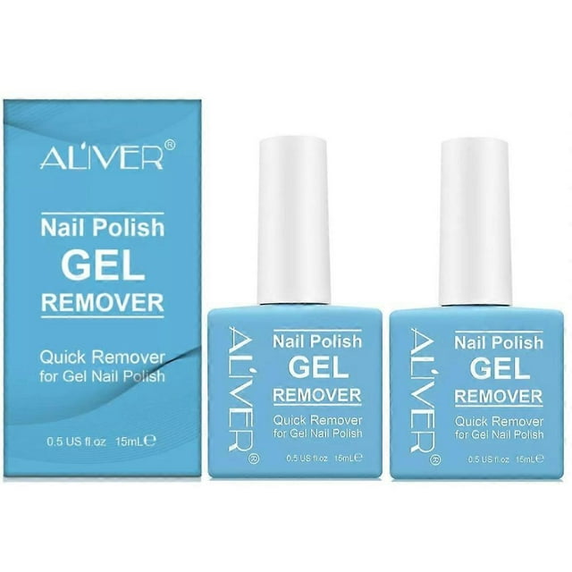 2pcs Soak-Off Gel Acrylic Nail Polish Magic Quick Burst Manicure Remover 15ml