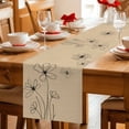 thumbnail image 5 of Black Khaki Table Runner 72 Inches, Spring Flora Bed Runner Dresser Scarves Tabletop for Indoor Outdoor Parties/Ceremony/Banquet, 18" x 72", 5 of 8