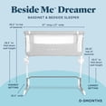 thumbnail image 4 of Baby Delight Bedside Me Dreamer Bassinet & Bedside Sleeper for Infants, Pebble Grey, 4 of 14