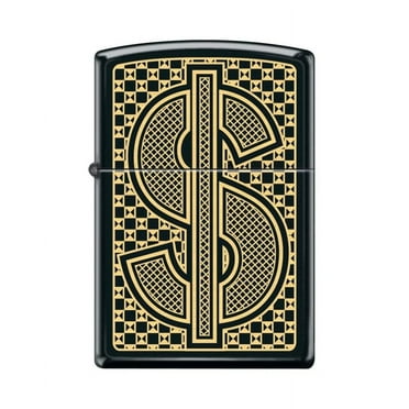 Zippo Lighter-Dollarsign Black Matte Windproof Lighter #Z5430