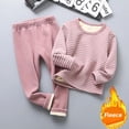 thumbnail image 3 of Sujetadores cálidos para niños, traje grueso con forro polar, abrigo de otoño, pantalones, Base de invierno para niñas, conjunto de 2 piezas a la moda, 3 of 5