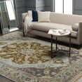 thumbnail image 2 of Hauteloom Diduya Wool Living Room, Bedroom Area Rug - Medallion Floral Border - Traditional Oriental Transitional - Olive, Gray, Cream - 8' Round, 2 of 13