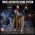 thumbnail image 3 of Weswose 6 Ft Animated Halloween Skeleton Prop - Sound & Touch Activated Animatronic with Glowing Head & Spooky Sounds, Outdoor Indoor Yard Decoration, 3 of 9