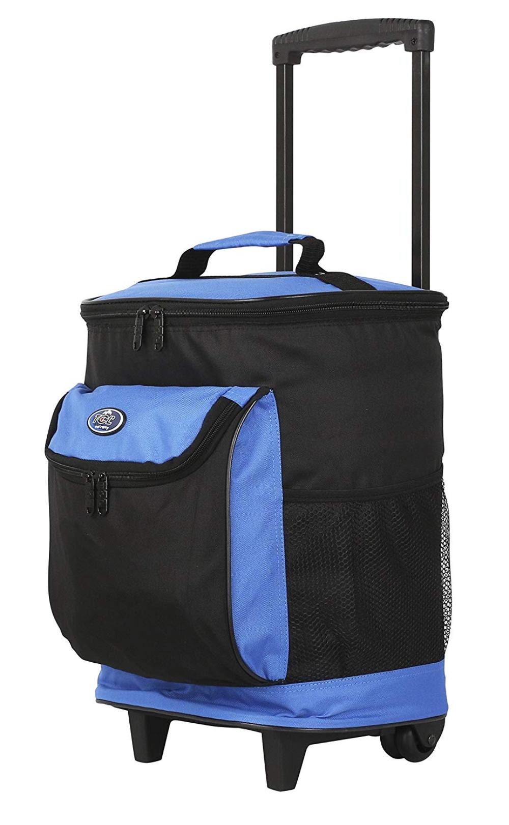16 Cool Carry 2 Section Rolling Cooler With Thermal Insulation Blue Color Option The Original Rolling Cooler Thermal Insulation Main By Travelers Club Walmart Com