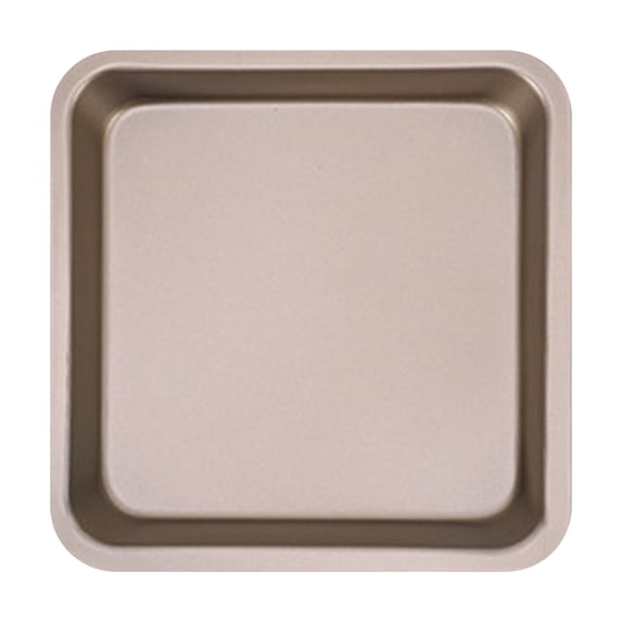 8 Inch Square Non-Stick Baking Pan Carbon Steel Cake Tray for Brownies Bread and Casserole Dish for Oven Cooking, Gold