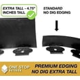 thumbnail image 2 of Instant Edging - (Extra Tall 4.75" High) - Brown 20ft Premium No Dig Yard Edging Kit, for Landscaping, and Flower Gardens - Includes 18 Edging Stakes (Brown), 2 of 6