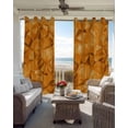 thumbnail image 6 of Orange Geometric Kitchen Curtains Modern Luxury Aesthetic Abstract Motifs Cafe Short Curtains for Bathroom Blackout Window Curtain Small Window Treatment Drapes for Bedroom Living Room 52"x45"x2, 6 of 9