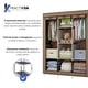 thumbnail image 3 of Closet Ropero Rack Armable Guardaropa Recamara Organización Color Marrón Practiksa Ropero Armable, 3 of 6