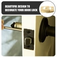 thumbnail image 5 of 2 Pcs Door Lock Plate Side Board Gate Knob Strike Deadbolt Cover Reinforcement Plates Installation Kit Front Metal, 5 of 6