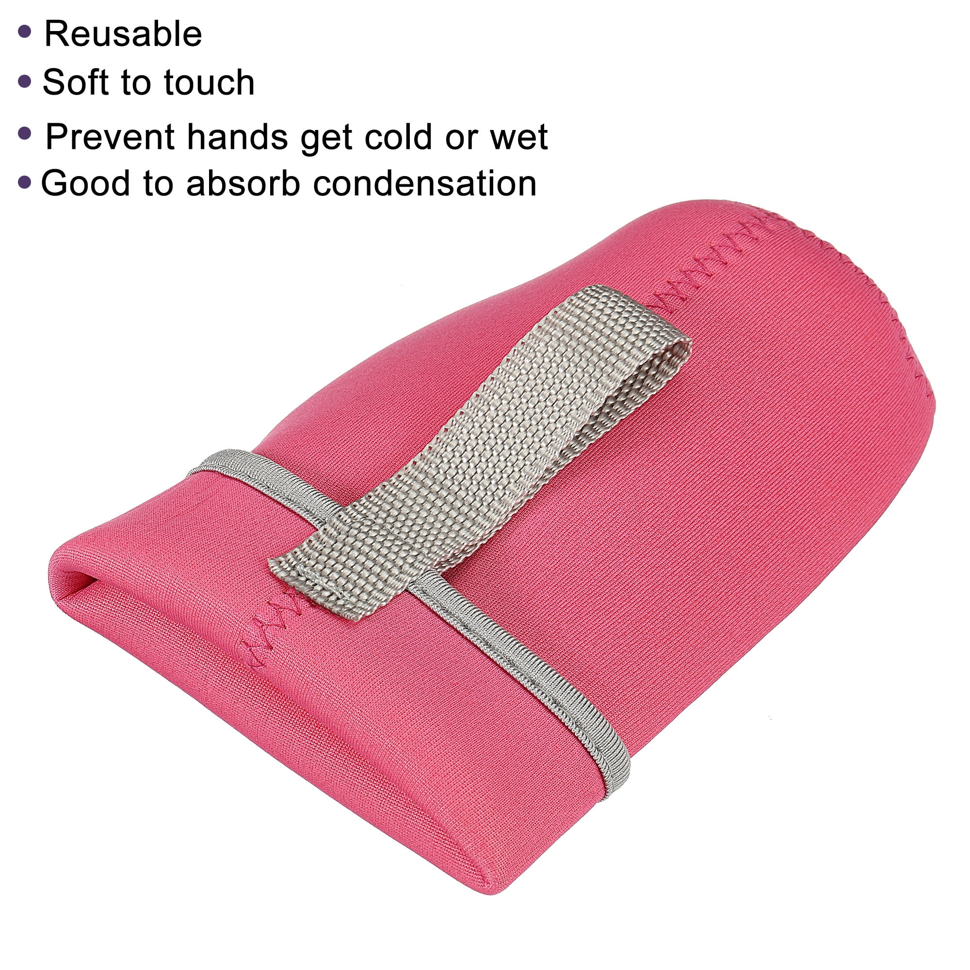 Unique Bargains Water Bottle Sleeve Neoprene Carrier Insulated Non Slip Cover Fuchsia