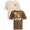 Pearl White / Brown Bongo, variant on Wonder Nation Boy's Short Sleeve Elevated Graphic T-Shirt 2-Pack, Sizes 4-18