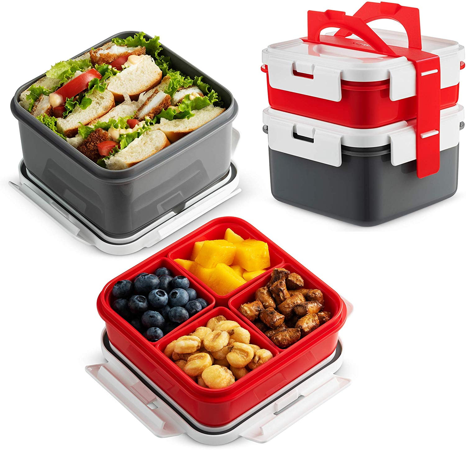 Buy Komax Bento Lunch Box Containers With Strap Meal Prep Bento Box