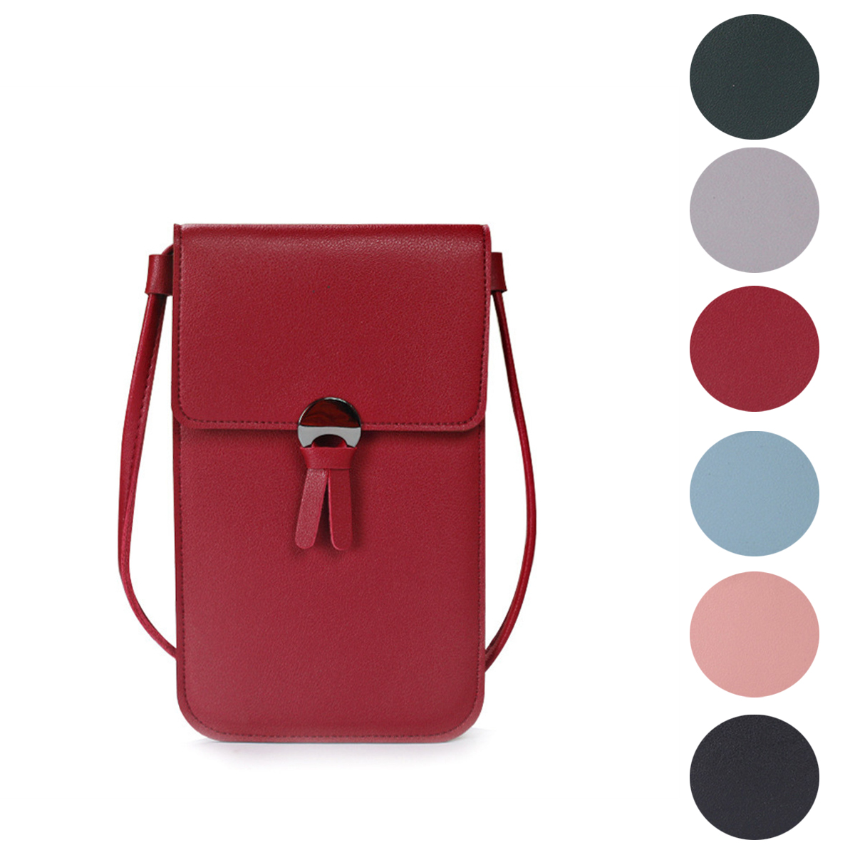 Purse Touch Screen Mobile Phone Wallet PU Handbag Crossbody Bag