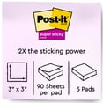thumbnail image 3 of Post-it® Recycled Super Sticky Notes, 3 in x 3 in, Oasis Collection, 5 Pads/Pack, 90 Sheets/Pad, 3 of 13