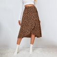 thumbnail image 2 of ASFGIMUJ Women's Wear Casual And Versatile Temperament Polka Dot Print Slit Skirt, 2 of 4