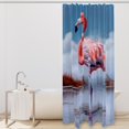 thumbnail image 2 of Flamingo Waterproof Bathroom Curtain Set with Hooks - Printed Shower Curtains for Bathroom Decoration, 2 of 6