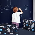 thumbnail image 3 of PiccoCasa 5 Piece Kids Duvet Cover Bedding Set Space Astronaut Pattern Full Queen Blue, 3 of 6