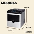 thumbnail image 5 of Mastery Brand Maquina de Hielo y Dispensador de Agua Para Garrafon 2 en 1 Producción de 25KG por Dia, Ice Maker de Acero Inoxidable, Autolimpieza, Control de Tamaño de Hielo, Producción cada 6 Minutos, 5 of 5