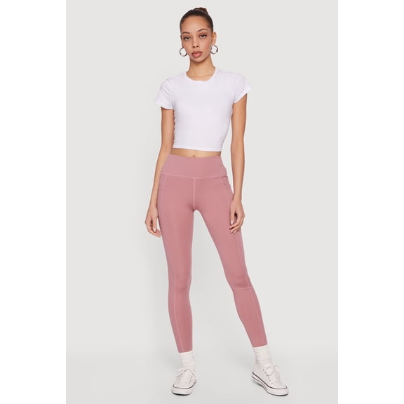 Women's High Waisted Tummy Tucker Cell Phone Pocket Leggings