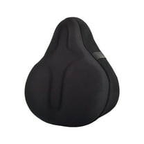 Non-Slip Silicone Bike Seat Cover Ventilated Gel Pad Reflective Universal Fit Shock Absorbing Saddle Cushion 30x27cm​​