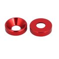 thumbnail image 2 of Arandela de cabeza de copa de aleación de aluminio M4 Unique Bargains para parachoques de motor rojo oscuro 10 piezas, 2 of 2