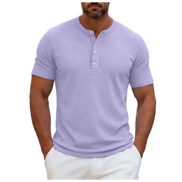 Zshosam Collared Shirt Men Men's Golf Polo Shirts Performance Collar Shirts Lightweight Summer Casual Quick Dry Tee Size S,(Purple S)