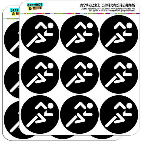 Running Jogging Marathon Symbol 18 2" Planner Calendar Scrapbooking Crafting Stickers